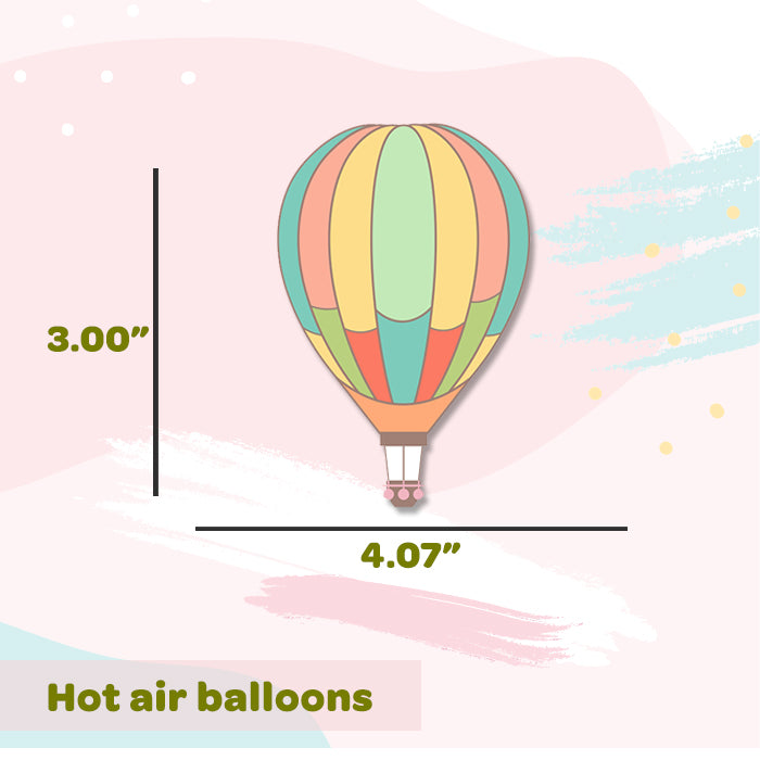 Mini Wall Art Stickers For Room | Hot Air Balloons