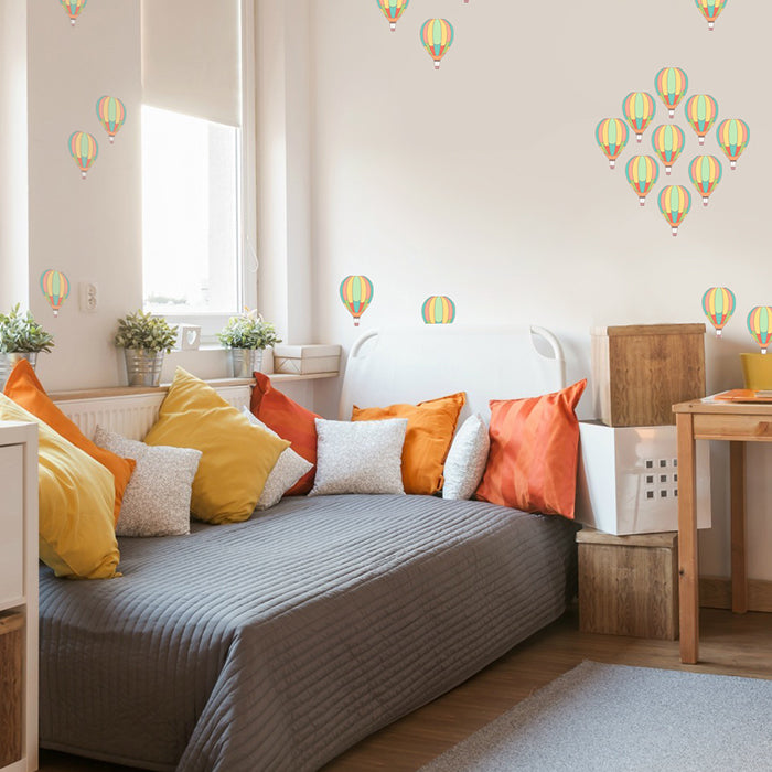Mini Wall Art Stickers For Room | Hot Air Balloons