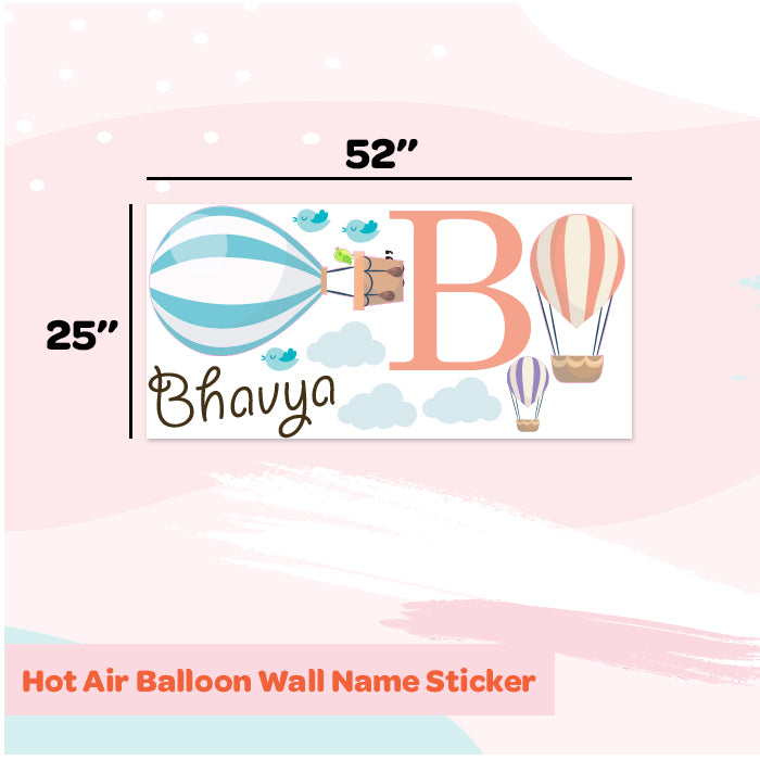 Wall Name Sticker | Hotair Balloon