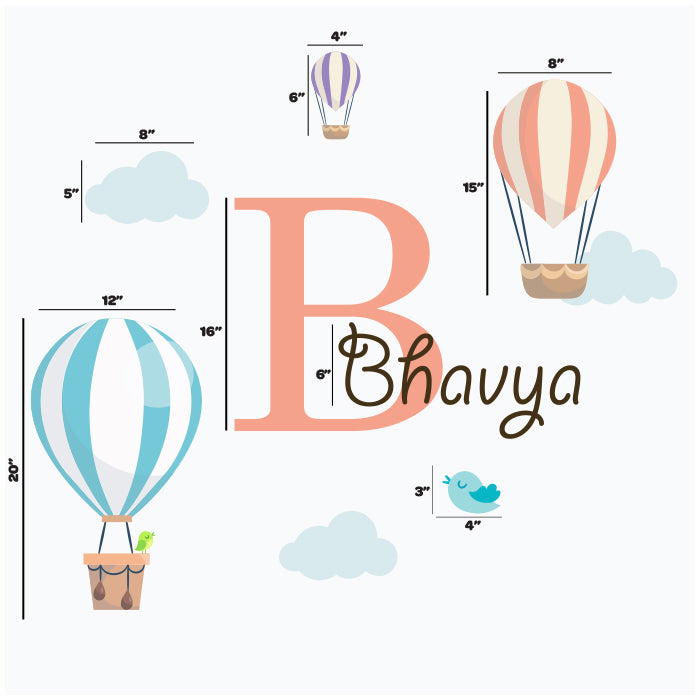 Wall Name Sticker | Hotair Balloon
