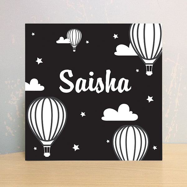 Illuminated Customized Name Canvas | Hotair Balloons