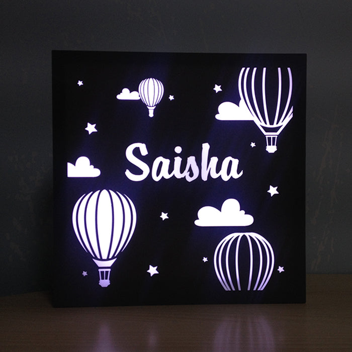 Illuminated Customized Name Canvas | Hotair Balloons