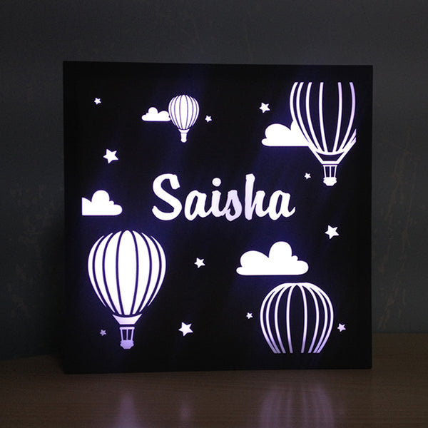 Illuminated Customized Name Canvas | Hotair Balloons