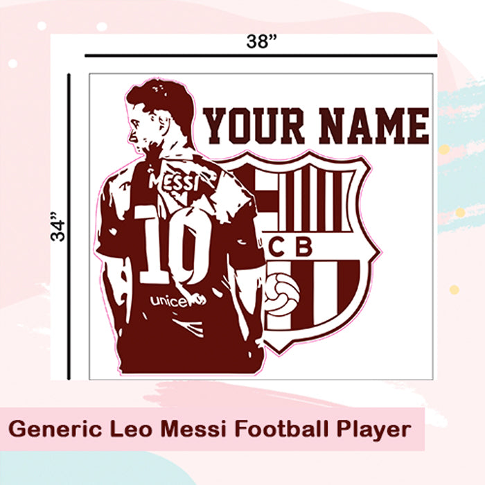 Wall Name Sticker | Generic Leo Messi Football Player