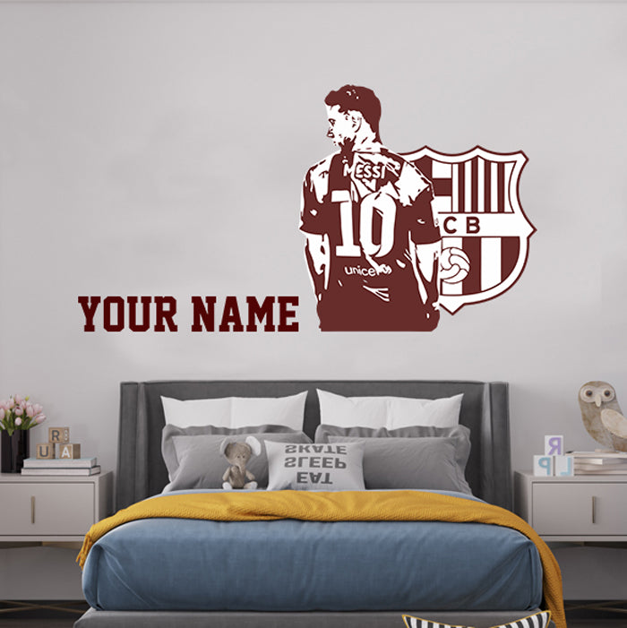 Wall Name Sticker | Generic Leo Messi Football Player