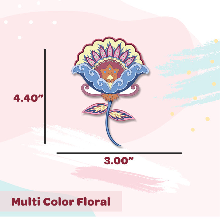 Mini Wall Art Stickers For Room | Multicolor Floral