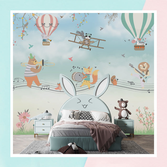 Musical Animal Theme Wallpaper