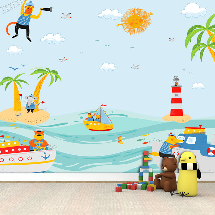 Nautical Sailors Theme Wallpaper