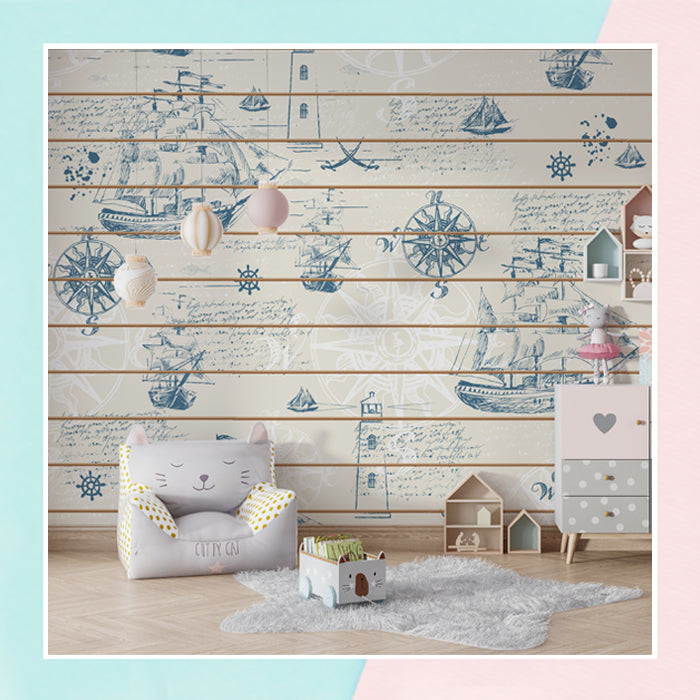 Nautical Ship Theme Wallpaper