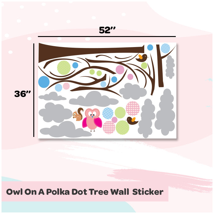 Wall Stickers For Room | Owl on a Polka Dot Tree