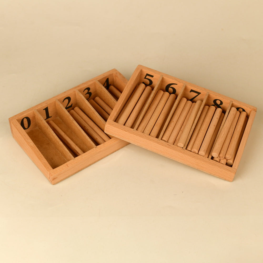 Wooden Toy Set | Spindle Box