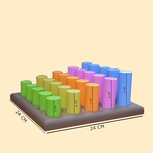 Wooden Toy Set | Rod Peg Steps