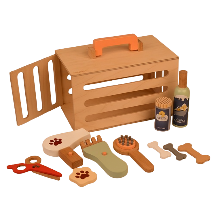 Wooden Toy Set | Pet Grooming Set