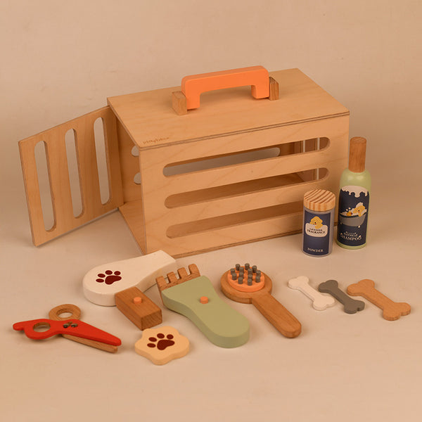 Wooden Toy Set | Pet Grooming Set