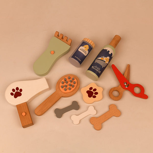 Wooden Toy Set | Pet Grooming Set