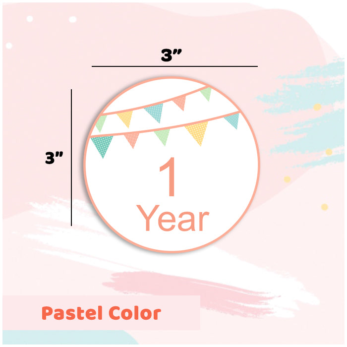 Pastel Colors Milestone Sticker
