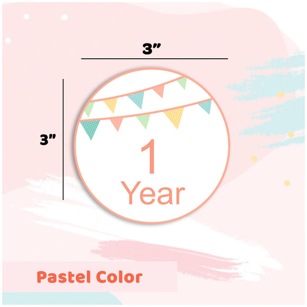 Pastel Colors Milestone Sticker