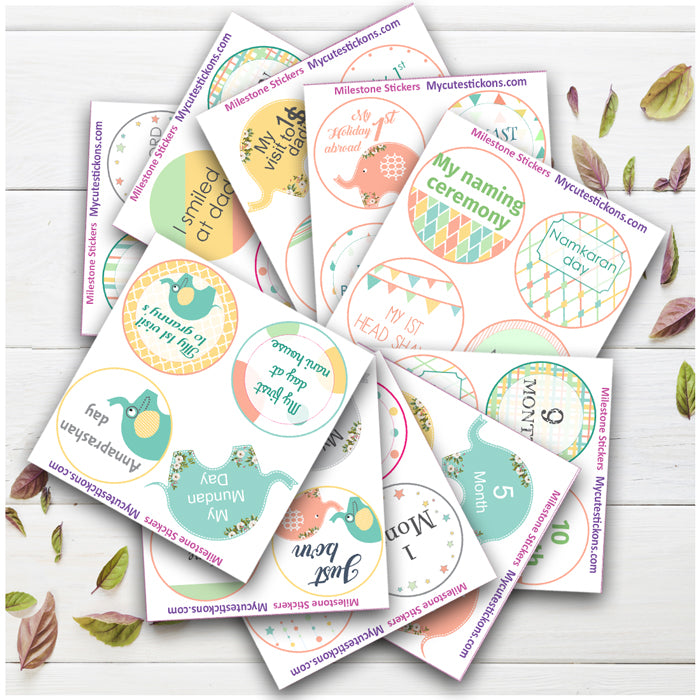 Pastel Colors Milestone Sticker