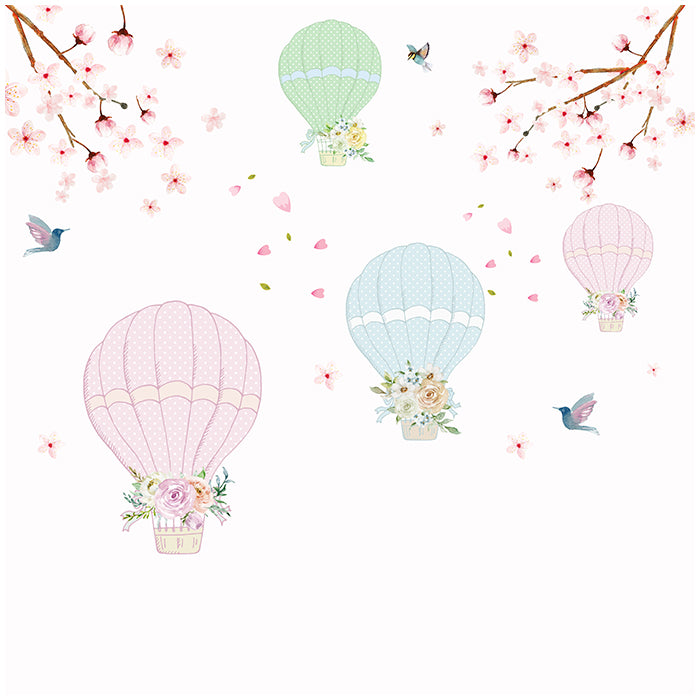 Wall Stickers For Room | Pastel Hot Air Balloon