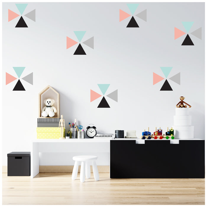 Mini Wall Art Stickers For Room | Pastel Triangle