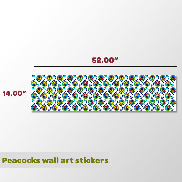 Mini Wall Art Stickers For Room | Peacocks