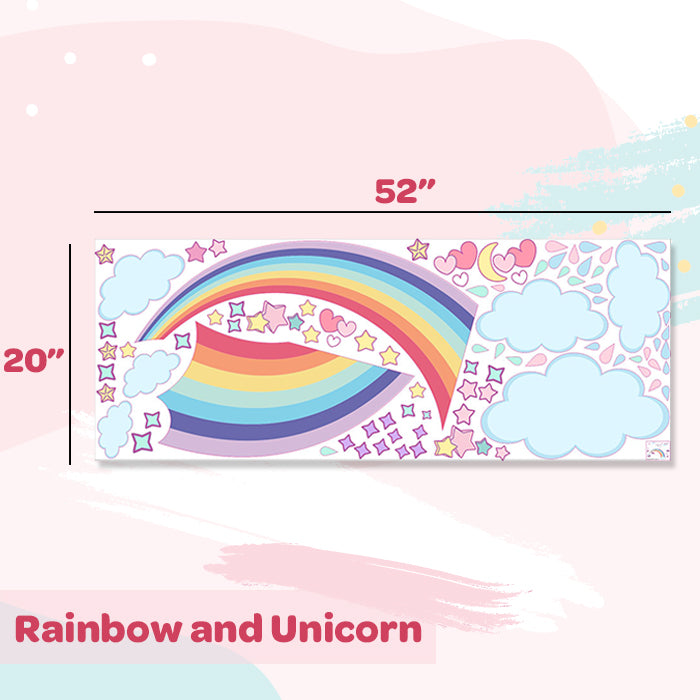 Wall Stickers For Room | Rainbow & Clouds