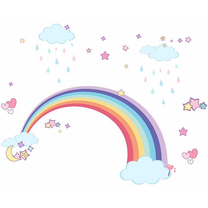 Wall Stickers For Room | Rainbow & Clouds