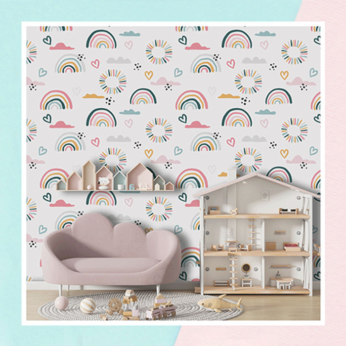 Rainbow Pattern Wallpaper