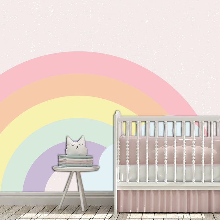 Rainbow Clouds Pattern Wallpaper