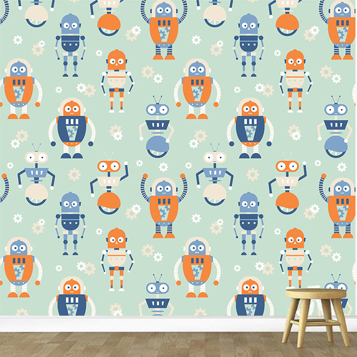 Robot Themed Wallpaper