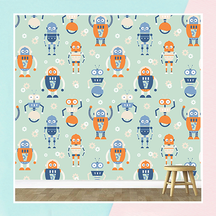 Robot Themed Wallpaper