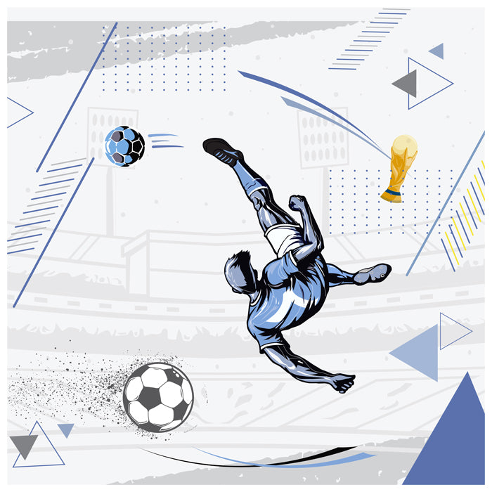 Soccer Player Kicking Ball