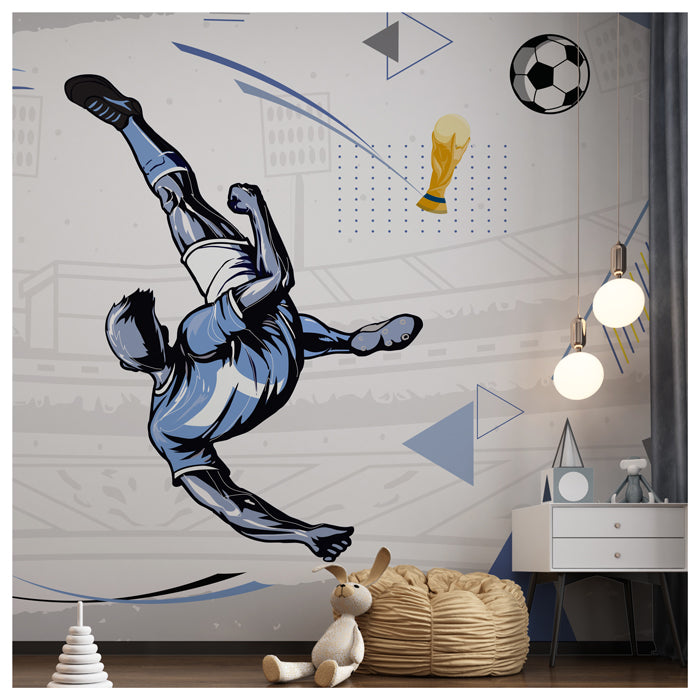 Soccer Player Kicking Ball