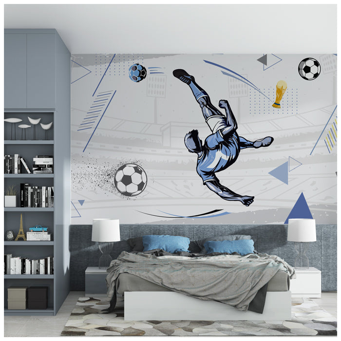 Soccer Player Kicking Ball