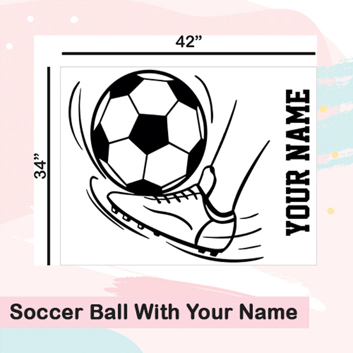 Wall Name Sticker | Soccer Ball