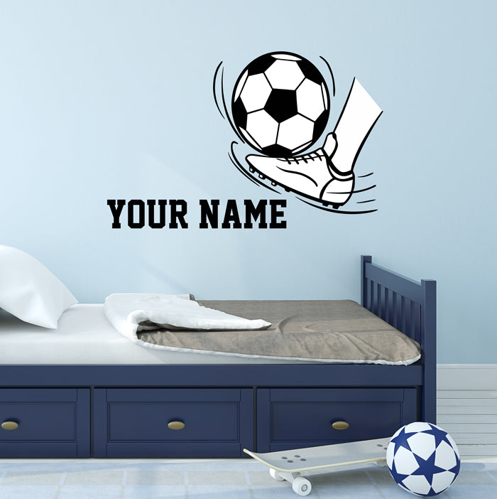 Wall Name Sticker | Soccer Ball