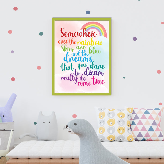 Wall Frames | Somewhere Over The Rainbow Quote