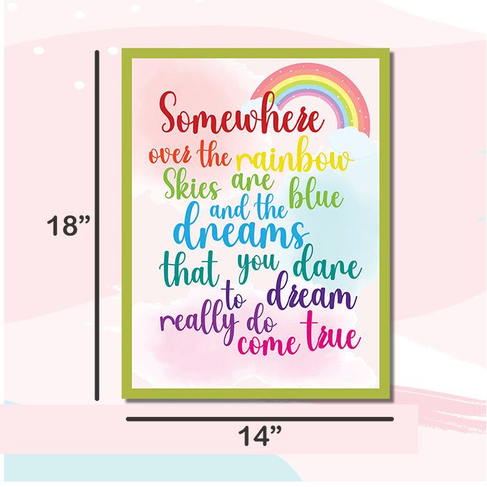 Wall Frames | Somewhere Over The Rainbow Quote