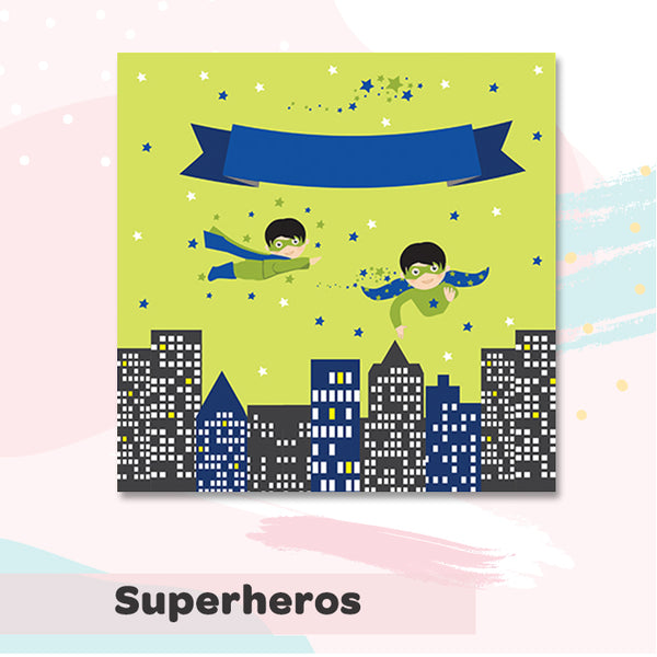 Illuminated Customized Name Canvas | Superheros