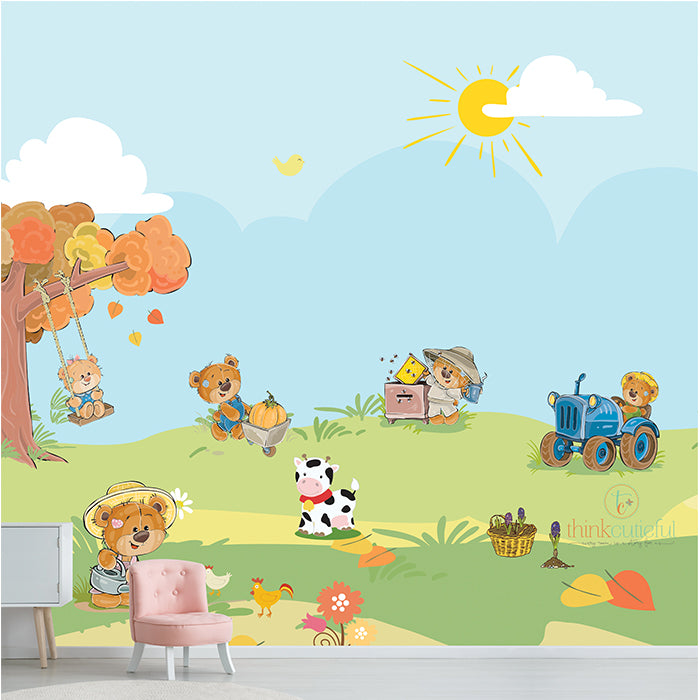 Teddy Farm Wallpaper