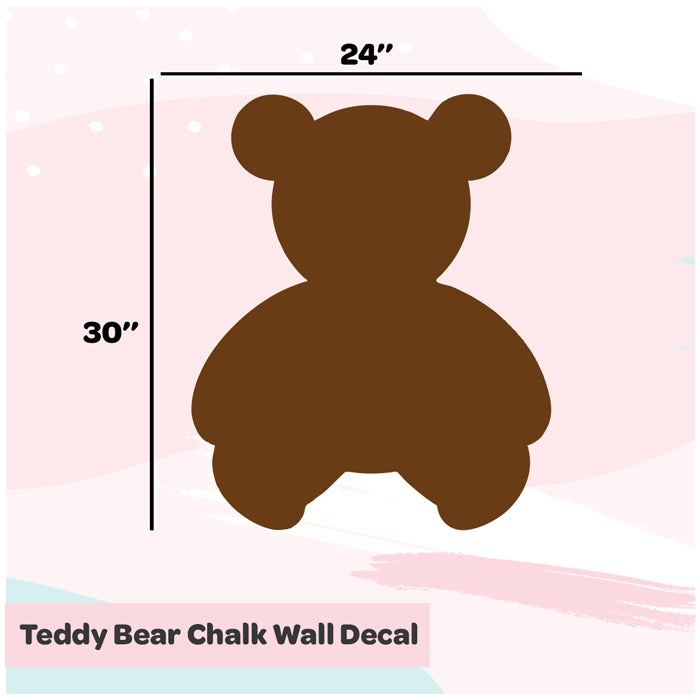 Chalk Wall Decals | Teddy Bear - Brown