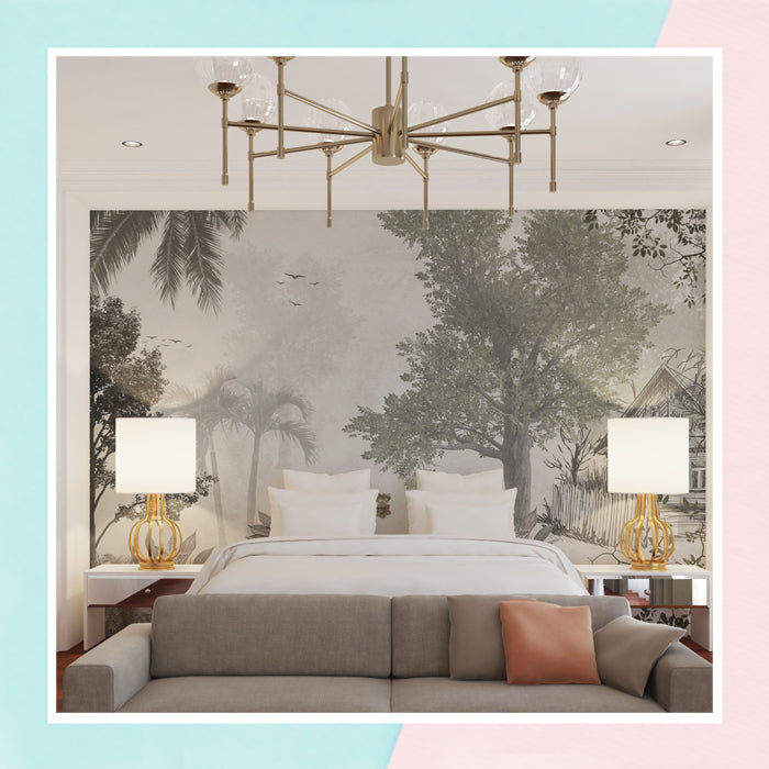 Vintage Garden House Theme Wallpaper For Walls