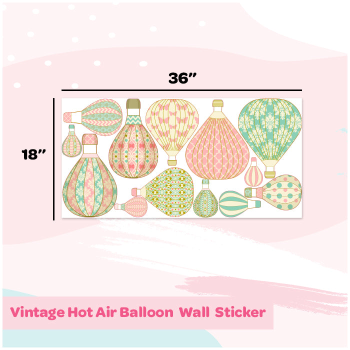 Wall Stickers For Room | Vintage Hot Air Balloon