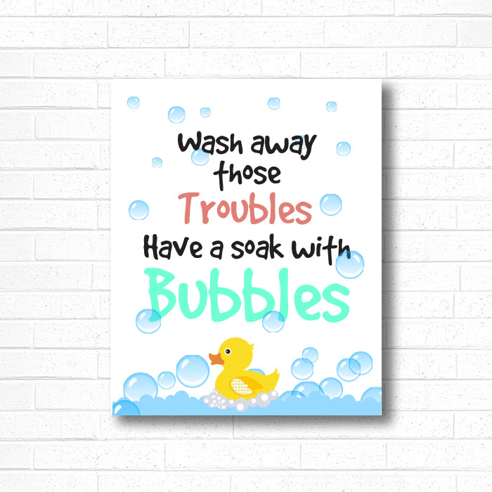 Bathroom Wall Art Frame | Wash Away the Trouble