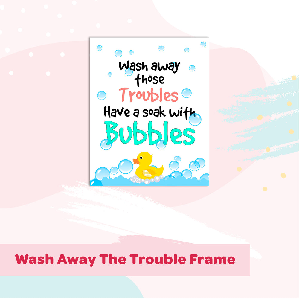 Bathroom Wall Art Frame | Wash Away the Trouble