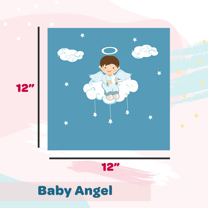 Illuminated Customized Name Canvas | Baby Angel