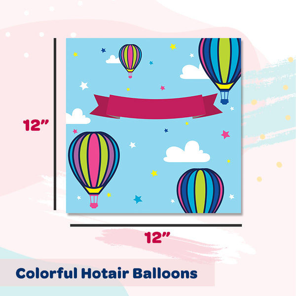 Illuminated Customized Name Canvas | Colorful Hotair Balloons