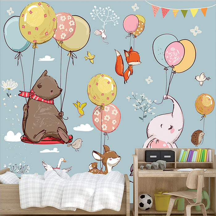 Animals With Balloons Wallpaper