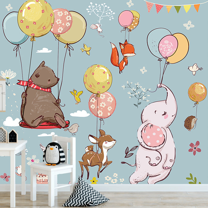 Animals With Balloons Wallpaper