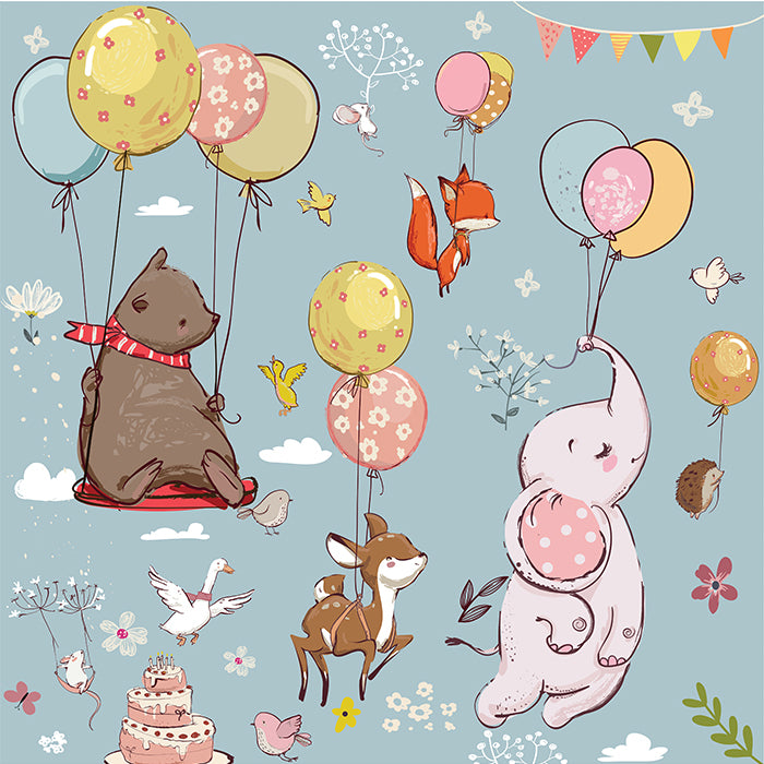 Animals With Balloons Wallpaper